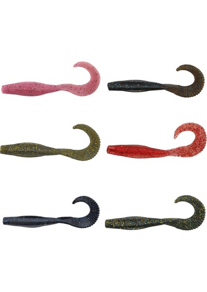 Lurefans Worm Tail 6,8 cm 10 Pcs, Silikon Yem