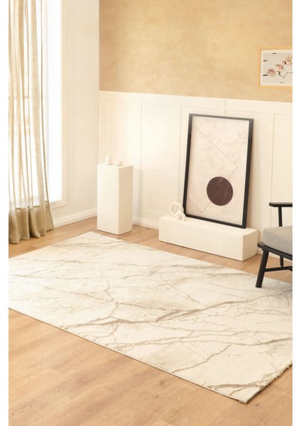 7/24 Sahara Blanca Bej 120x180 cm Salon Mutfak Halısı Yolluk Kilim
