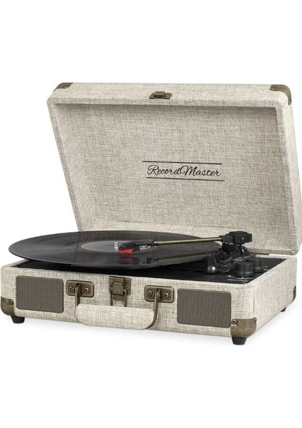 Record Master ST14012 Özel Kumaş Kaplama Retro Pikap 33, 45, 78 Devir *ücretsiz Kargo