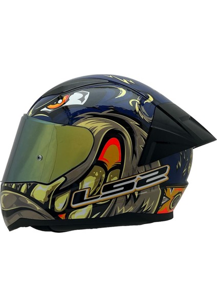 Rapıd 2 Spox Mavi-Gri Kask Sarı Cam+Spoiler fiyatları