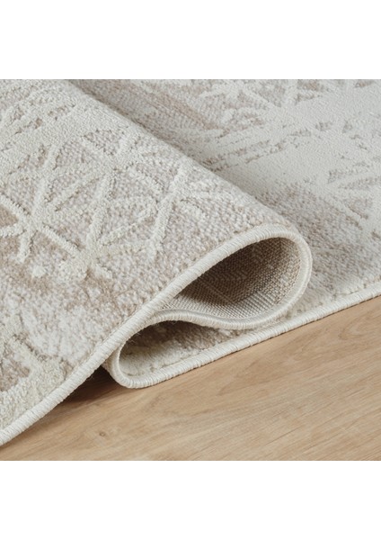 7/24 Sahara Marta Bej 80x300 cm Salon Mutfak Halısı Yolluk Kilim modelleri