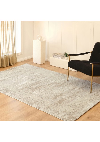 7/24 Sahara Marta Bej 120x180 cm Salon Mutfak Halısı Yolluk Kilim