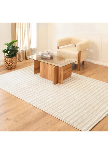 7/24 Sahara Emma Bej 100x300 cm Salon Mutfak Halısı Yolluk Kilim