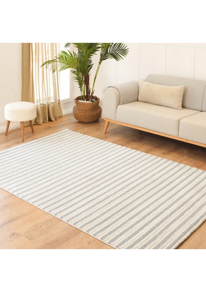 7/24 Sahara Emma Gri 120x180 cm Salon Mutfak Halısı Yolluk Kilim