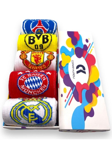 5’li Kutulu Erkek Spor Kolej Çorap Set