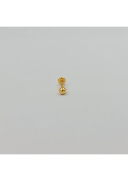 Cerrahi Çelik Gold Top Küpe Tragus Helix Kıkırdak Piercing