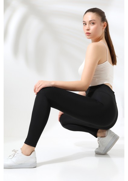 Yüksek Bel Toparlayıcı Tayt 21840 Siyah fiyatları