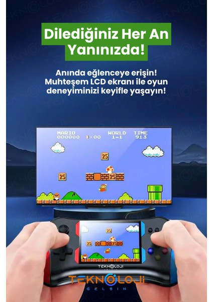 500 Oyun Retro Sup Konsolu X7M 3,5 Inç Ekran Video Oyunları Hd/av Çıkışı Taşınabilir Mini Gamepad