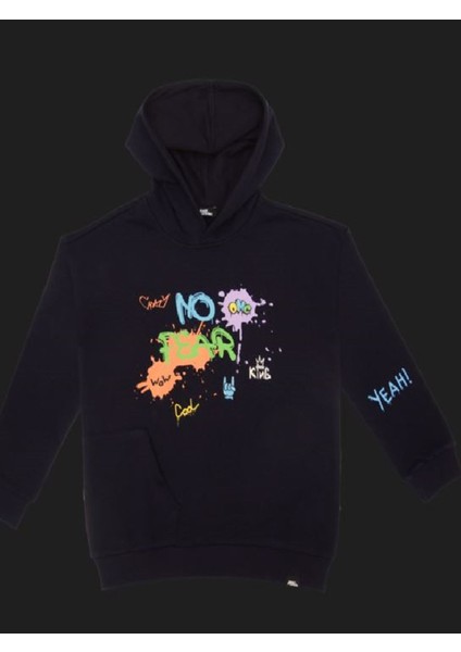 Erkek Çocuk Baskılı Kapüşonlu Sweatshırt 72686