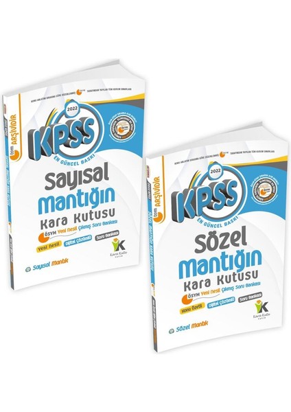 KPSS Sayısal ve Sözel Mantığın Kara Kutusu Konu Özetli Tamamı Dijital Çözümlü Soru Bankası