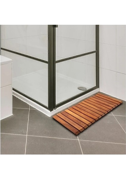 Ahşap Ipli Banyo Paspası, Bahçe Balkon Paspası 30x70cm