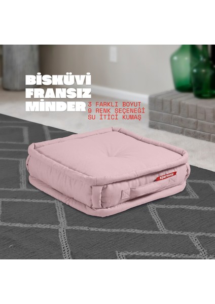 Bisküvi Minder Petek Önü Palet Üstü Minderi Fransız Minder Bank Ve Bahçe Minderi 45x45x14 Cm Pembe