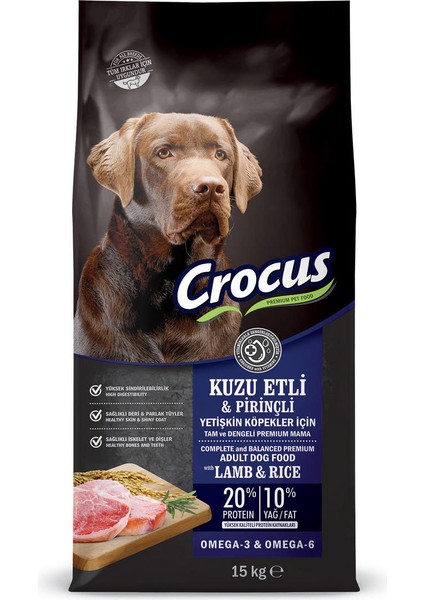 Kuzu Etli Pirinçli Yet. Köpek Maması 15 kg 13