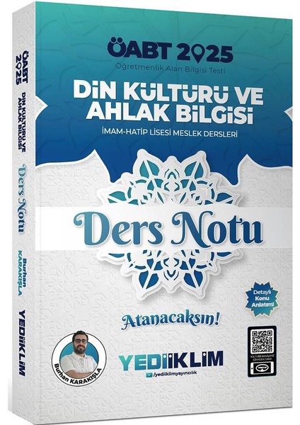 2025 Öabt Din Kültürü ve Ahlak Bilgisi Ders Notları - Burhan Karakışla