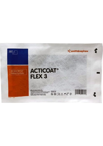 Acticoat Flex-3 Gümüş Kaplı Antı Mıkrobıyal Bariyer Örtüsü 10cm X 10cm - 1 Adet