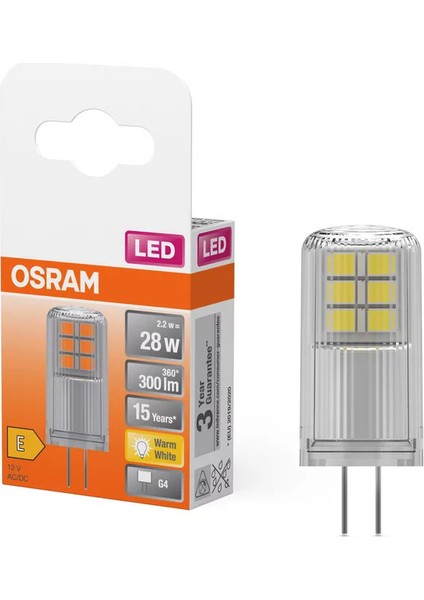 Led Kapsül 2.6W 2700K 300lm G4 Duy Sarı Işık Ampul