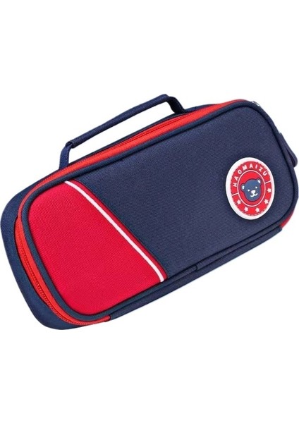 Lise, Ortaokul ve Ilkokul Öğrencisi Kırtasiye Çantası, Retro Tarzı Ilkokul Öğrencisi Büyük Kapasiteli Çocuk Basit Ingiliz Tarzı Çift Katmanlı Kalem Çantası (Yurt Dışından)