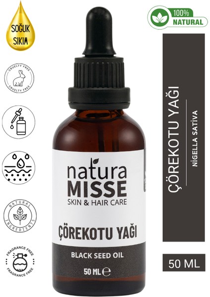 NaturaMisse Çörek Otu Yağı 50 Ml (Soğuk Sıkım)