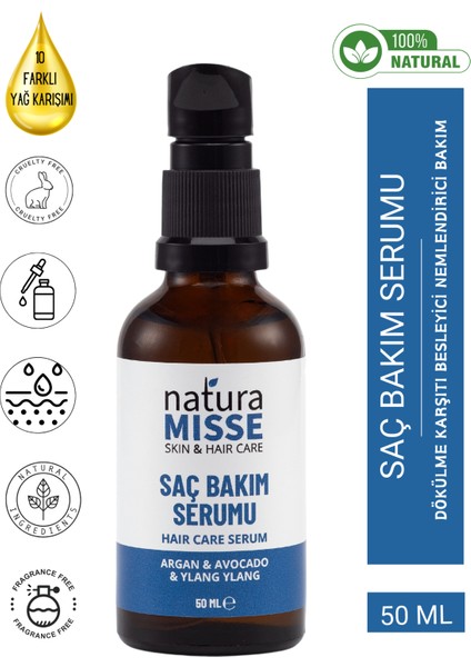 Saç Bakım Serumu 50 Ml Zengin İçerikli Yağlar-