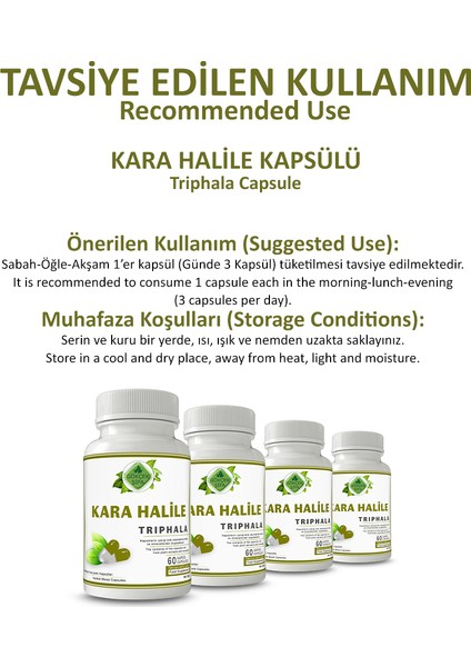 Karahalile Kapsül (TRİPHALA CAPSULE)