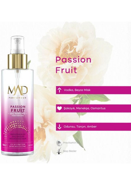 Mad Passion Fruit 160 ml Saç Parfümü