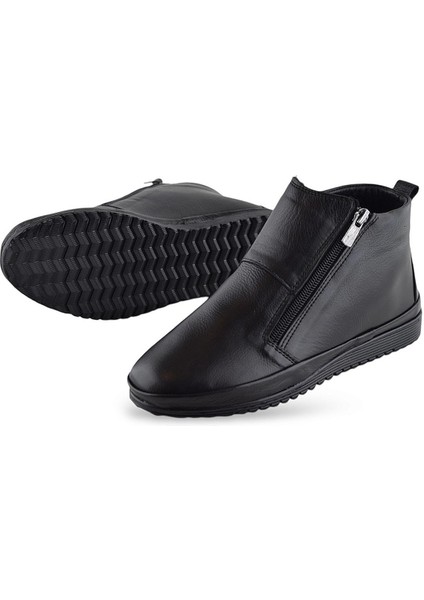 380K Ortopedik Taban Hakiki Deri Siyah Anne Botu Kadın Çift Fermuarlı Bot Ayakkabı fiyatları