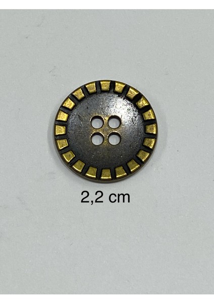 Kaban Mont Düğmesi 6 Lı Set / Oksit Metal Düğme / 2,2 cm modelleri