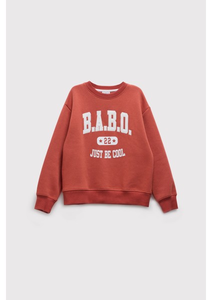 Kids Girl Kolej Aplikeli Sweatshirt