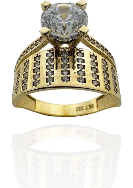 Alyans Tektaş Ikili Günlük 8 Ayar Altın Yüzük