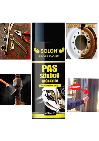 30 Adet (1 Koli) Profesyonel Pas Sökücü ve Yağlayıcı Sprey 200 Ml.
