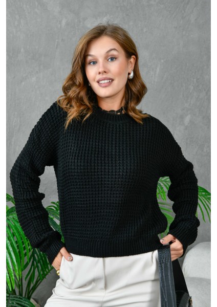 Kadın Bisiklet Yaka Salaş Triko Kazak fiyatları