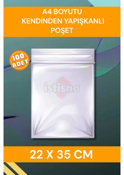 Kendinden Yapışkanlı Açılıp Kapanabilir Şeker Kurabiye Şeffaf Plastik Poşet Torba 100 Adet 22 x 35 cm