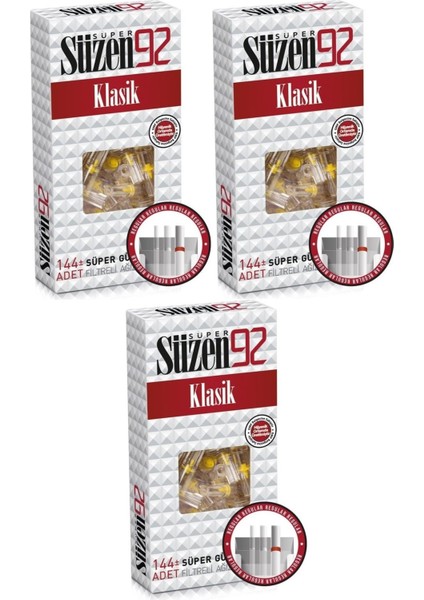 Klasik Sigara Ağızlık Filtresi 432 Adet Fırsat Pk Kutu (3PK*144)