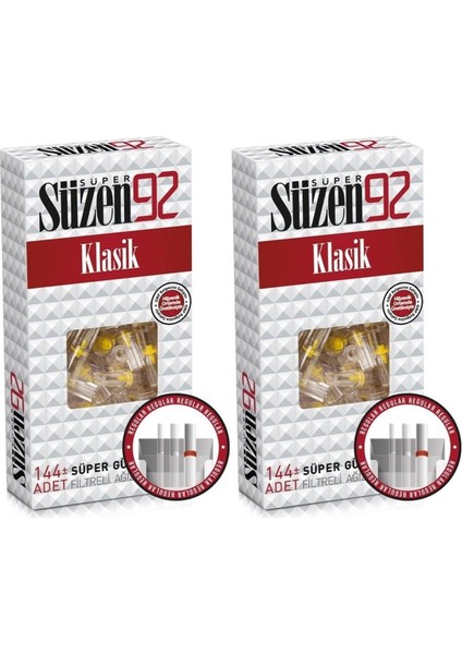 Klasik Sigara Ağızlık Filtresi 288 Adet Fırsat Pk Kutu (2PK*144)