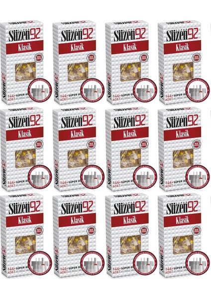 Klasik Sigara Ağızlık Filtresi 1728 Adet Fırsat Pk Kutu (12PK*144)