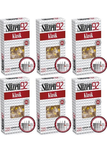 Klasik Sigara Ağızlık Filtresi 864 Adet Fırsat Pk Kutu (6PK*144)
