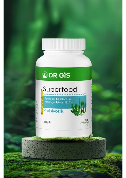 Dr. Giss Spirulina, Chlorella, Moringa, Hümik Asit ve Probiyotik Içerikli 100G Doğal Takviye Toz fiyatları