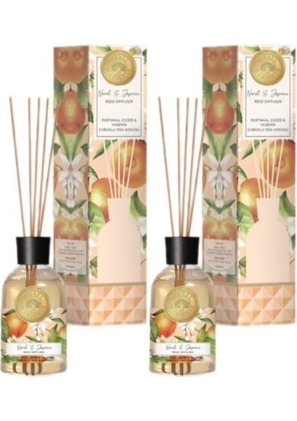 Mabel Marseılle Çubuklu Oda Parfümü 100ML Portakal Çiçeği & Yasemin (2 Li Set)