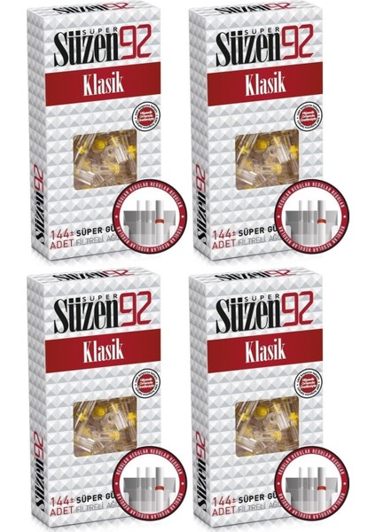 Klasik Sigara Ağızlık Filtresi 576 Adet Fırsat Pk Kutu (4PK*144)