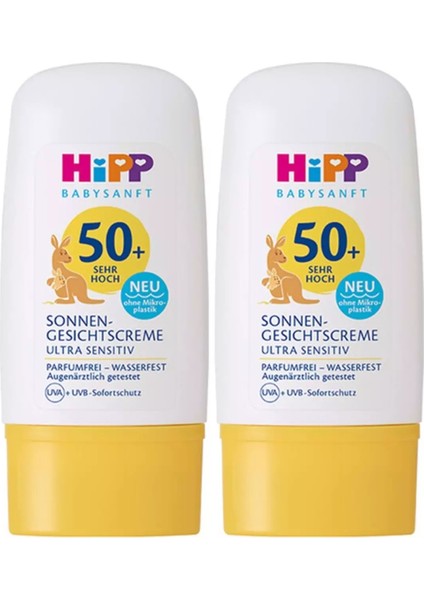 Babysanft Güneş Kremi -Yüz Için Sonnen Gesıchtscreme 50+ Faktör Ultra Sensıtıv 30ML (2 Li Set)