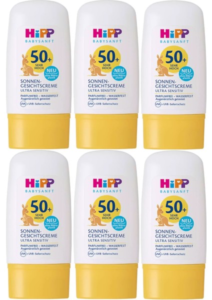 Babysanft Güneş Kremi -Yüz Için Sonnen Gesıchtscreme 50+ Faktör Ultra Sensıtıv 30ML (6 Lı Set)