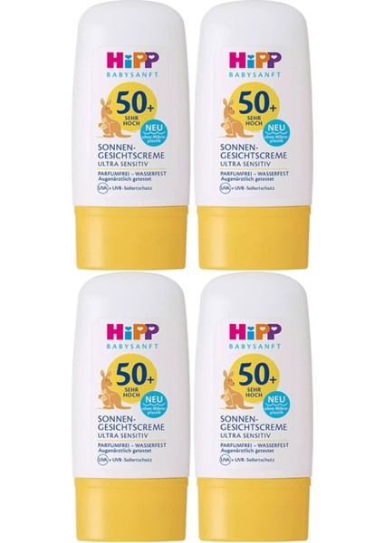 Babysanft Güneş Kremi -Yüz Için Sonnen Gesıchtscreme 50+ Faktör Ultra Sensıtıv 30ML (4 Lü Set)