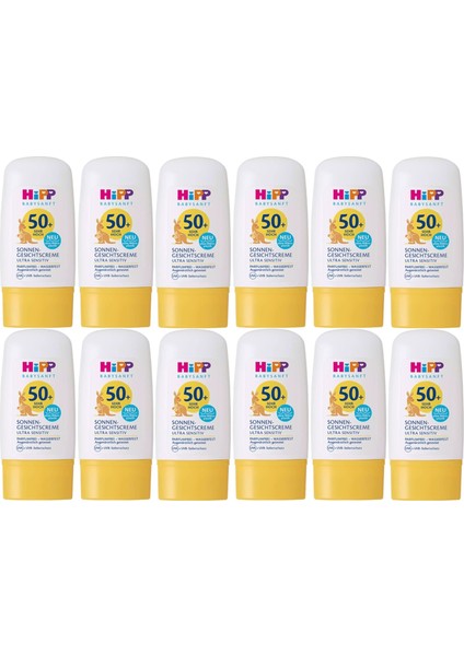 Babysanft Güneş Kremi -Yüz Için Sonnen Gesıchtscreme 50+ Faktör Ultra Sensıtıv 30ML (12 Li Set)