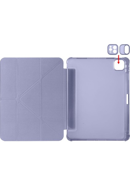 iPad Air 11 M2/M3 2024/2025 uyumlu Kılıf Kalem Bölmeli Kapaklı Trifold Standlı Akıllı Uyku Modu fırsatları