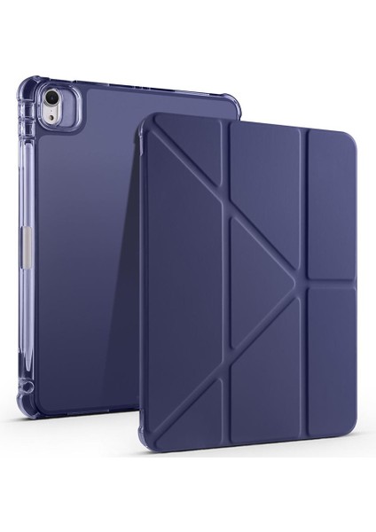 iPad Air 11 M2/M3 2024/2025 uyumlu Kılıf Kalem Bölmeli Kapaklı Trifold Standlı Akıllı Uyku Modu