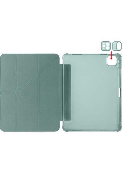 iPad Air 11 M2 2024 Air 6. Nesil uyumlu Kılıf Kalem Bölmeli Kapaklı Trifold Standlı Akıllı Uyku Modu fırsatları