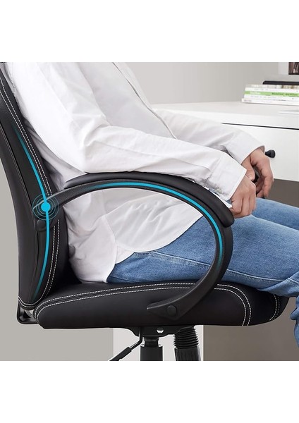 Yarış Koltuğu, Ofis Koltuğu, Oyuncu Koltuğu, Yönetici Koltuğu, Döner Sandalye, Poliüretan, Siyah/mavi, OBG56LV1 indirimleri