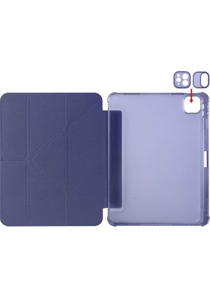 iPad Air 11 M2/M3 2024/2025 uyumlu Kılıf Kalem Bölmeli Kapaklı Trifold Standlı Akıllı Uyku Modu fırsatları