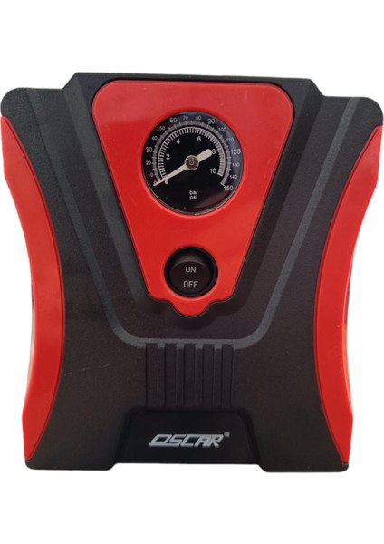 Oscar Araç Oto Analog Basınç Göstergeli Mini Hava Kompresörü 150 Psı 12V