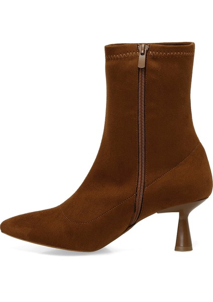 24K-618 4pr Taba Kadın Topuklu Bot modelleri